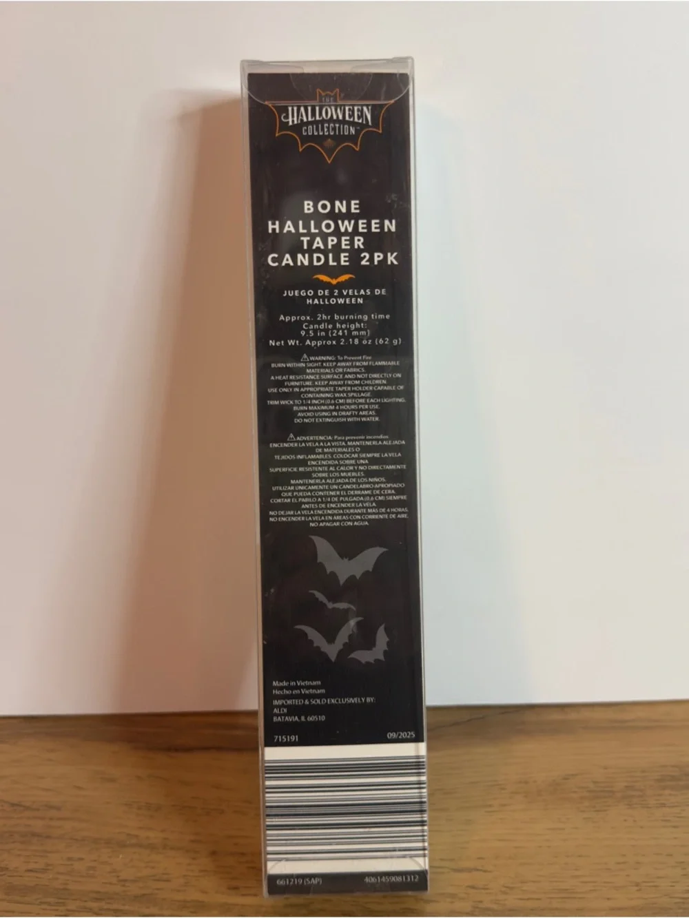 5 for 25 NEW Bone Taper Candles 2-Pack - Cream Halloween Candles